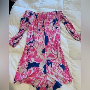 Lilly Pulitzer off the shoulder romper size M
